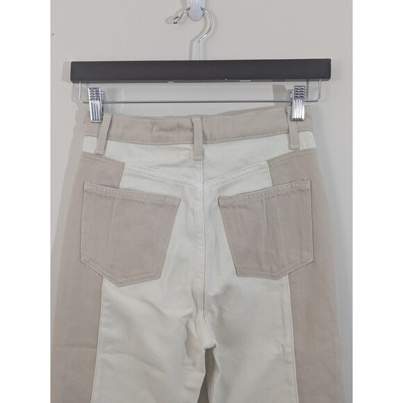 New Reformation Jeans Cynthia Tonal Reworked High Rise Straight Jeans Clay Sz 24 - Picture 13 of 16